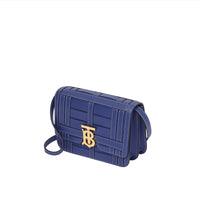 Petit sac tb en cuir tissé - Bleu marine encre