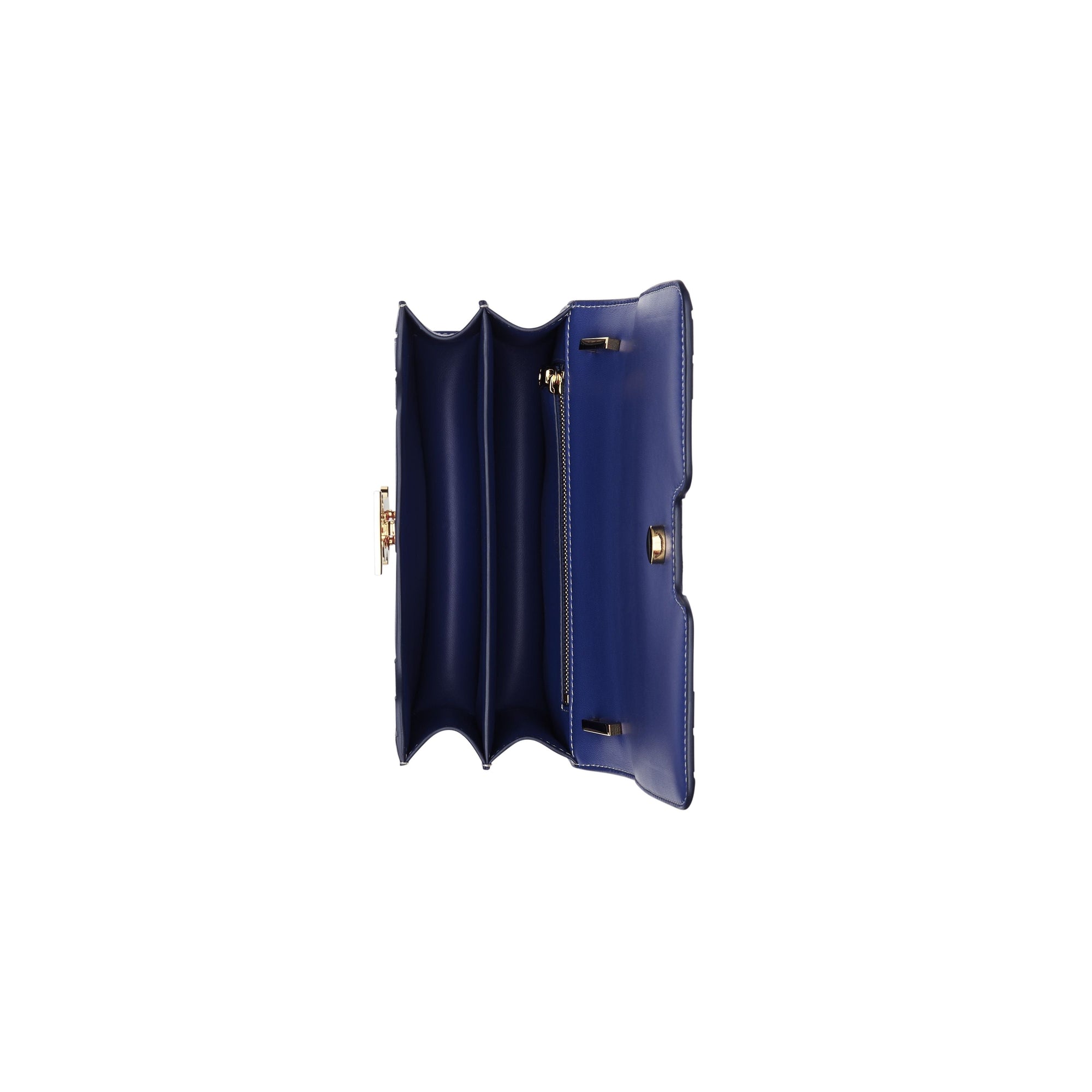Petit sac tb en cuir tissé - Bleu marine encre