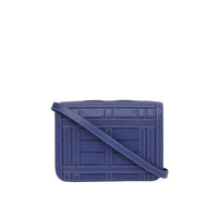 Petit sac TB en cuir tissé - Bleu Marine Encre