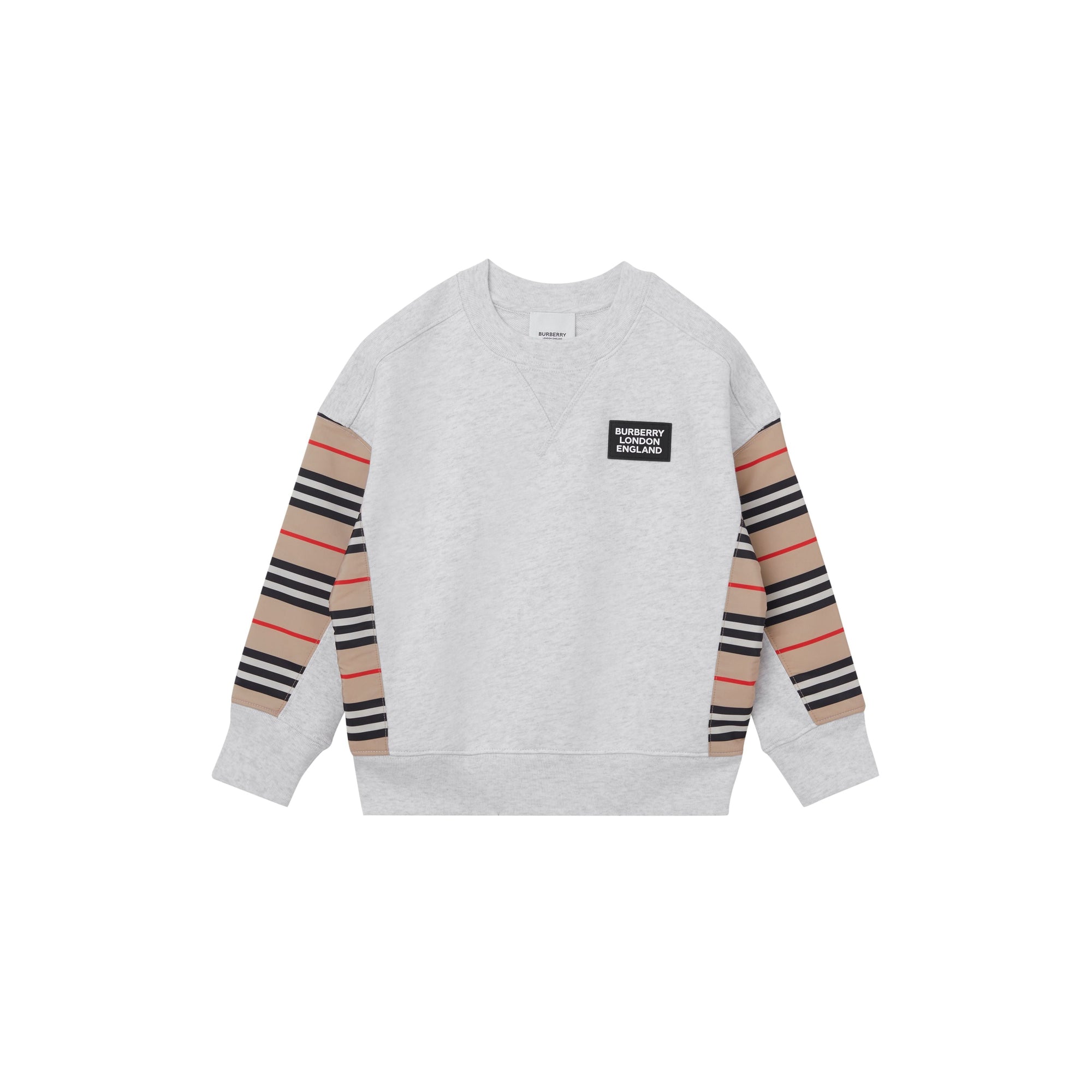 WHITE MELANGE Sweat-shirt en coton à rayures iconiques