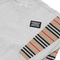 WHITE MELANGE Sweat-shirt en coton à rayures iconiques