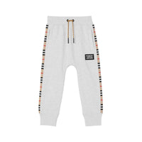 WHITE MELANGE Pantalon de survêtement en coton à rayures iconiques
