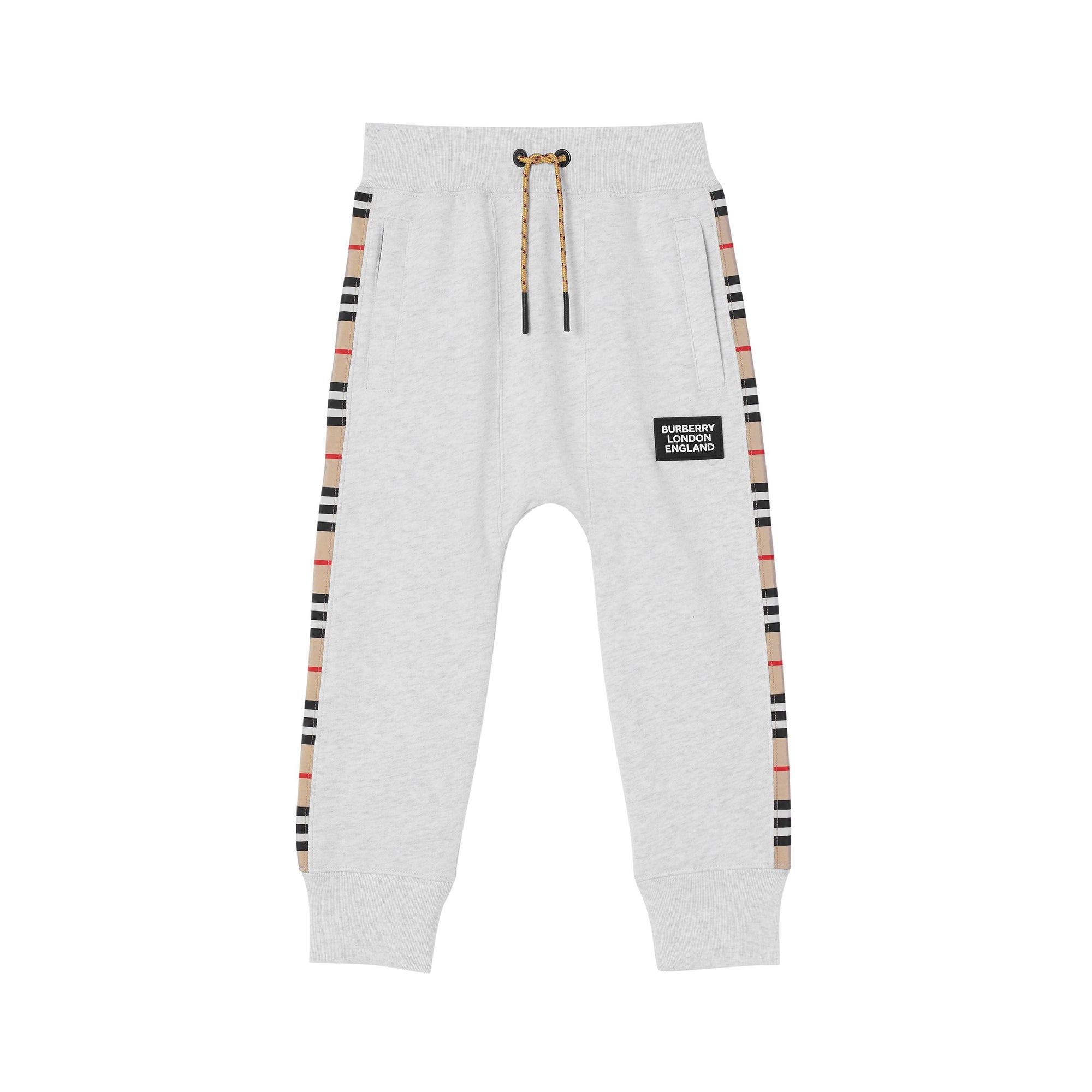 WHITE MELANGE Pantalon de survêtement en coton à rayures iconiques