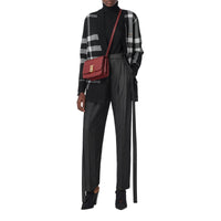 Petit sac TB en cuir - Carmin Foncé