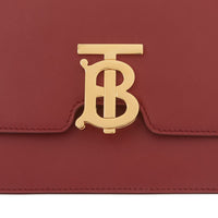 Petit sac TB en cuir - Carmin Foncé