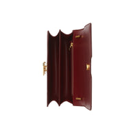 Petit sac TB en cuir - Carmin Foncé