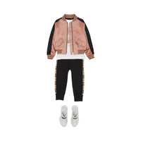 BLACK Pantalon de survêtement en coton à rayures iconiques