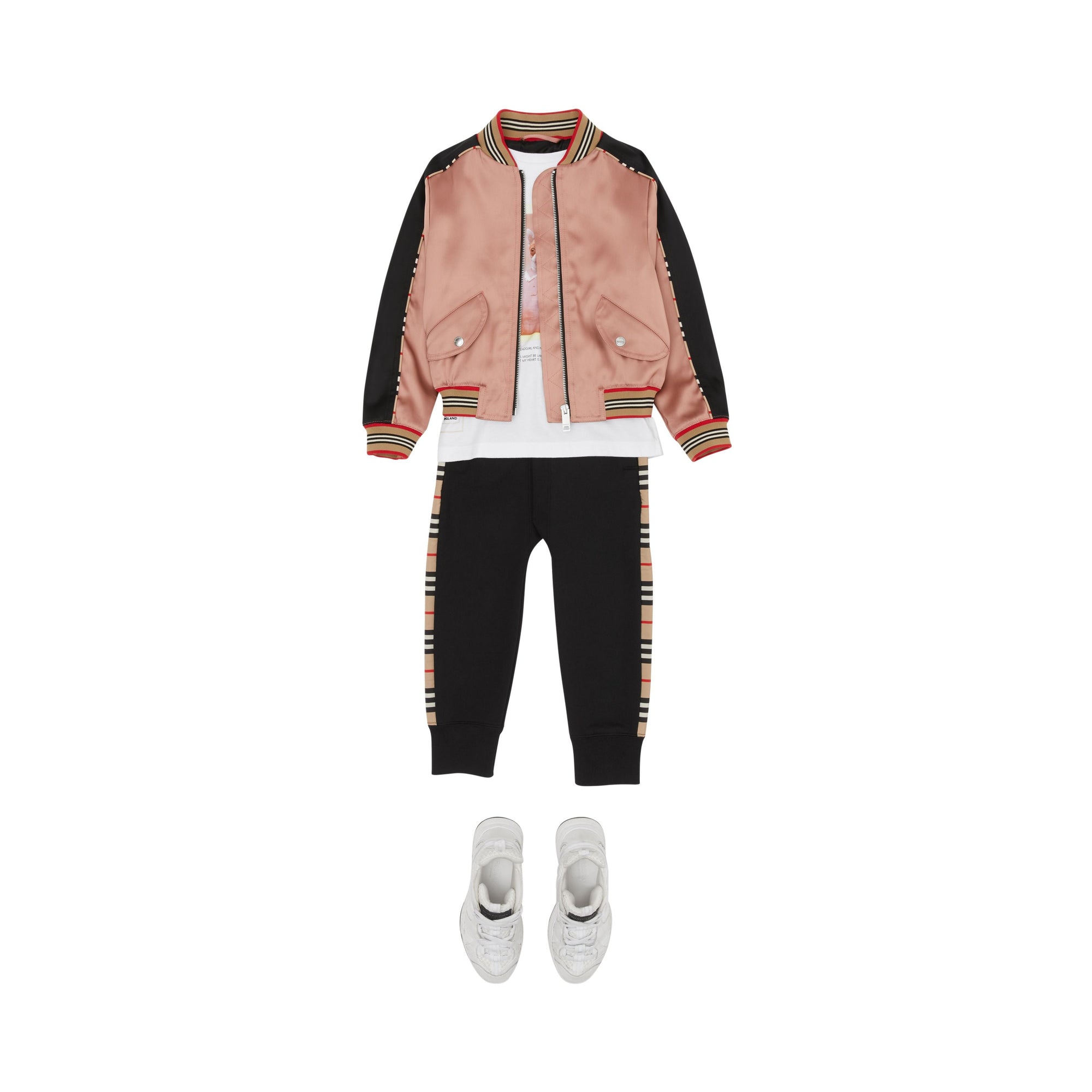 BLACK Pantalon de survêtement en coton à rayures iconiques