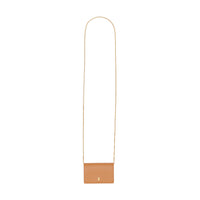 Porte-cartes en cuir avec sangle amovible - Sable Intense