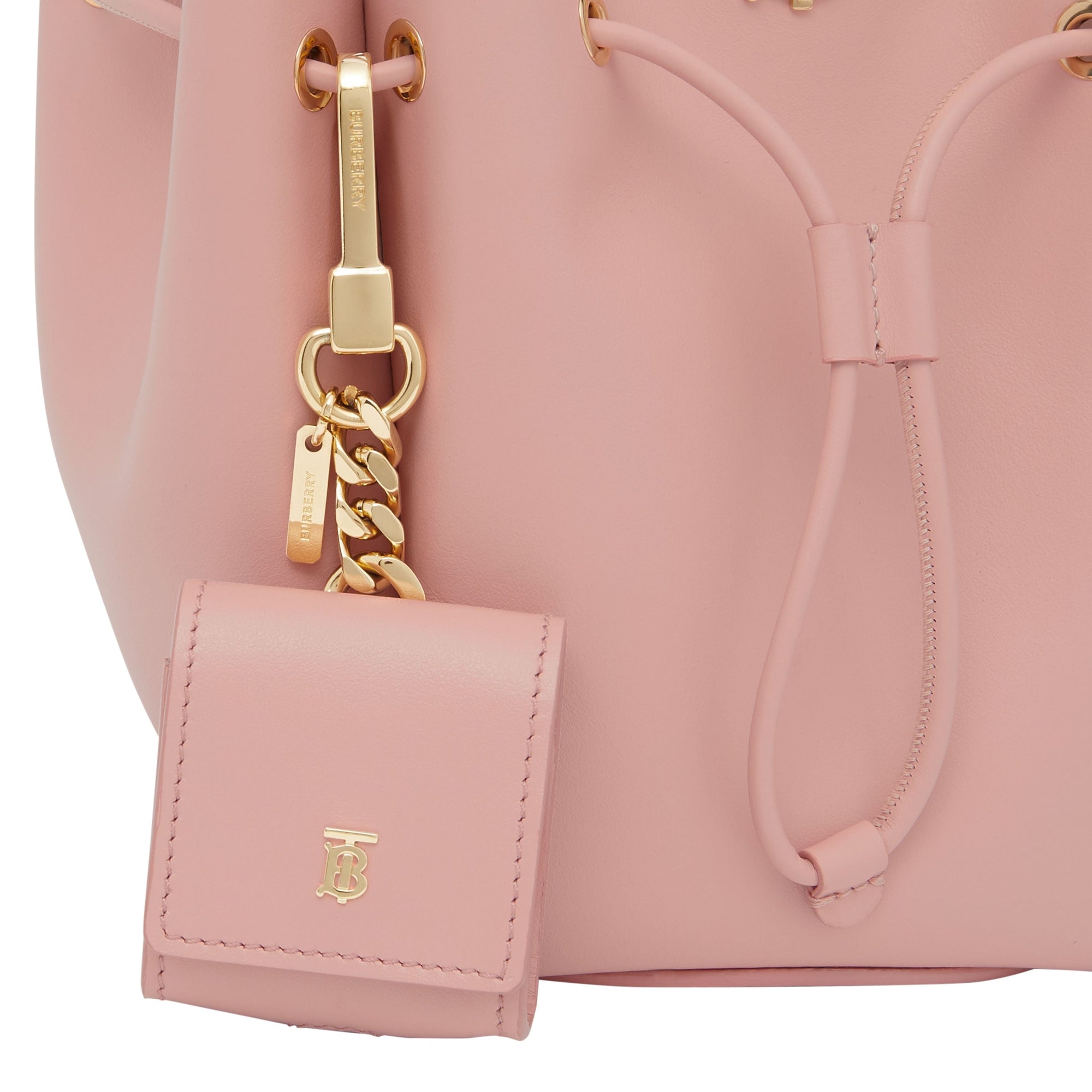 Étui pour airpods en cuir grainé - Rose blush