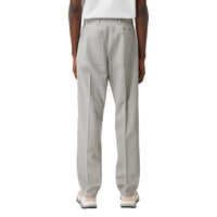 LIGHT PEBBLE GREY IP Pantalon de costume en jacquard de laine avec logo