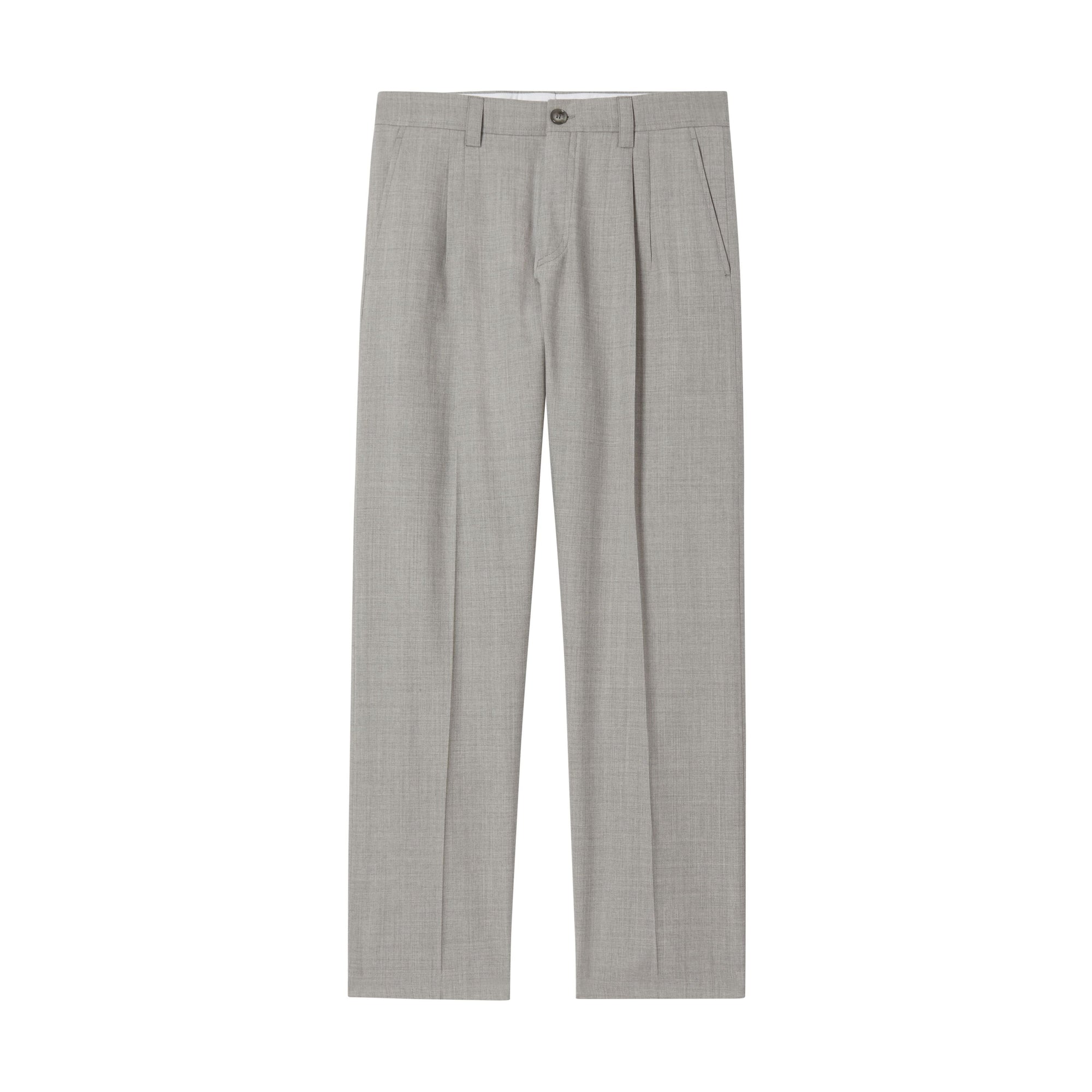 LIGHT PEBBLE GREY IP Pantalon de costume en jacquard de laine avec logo