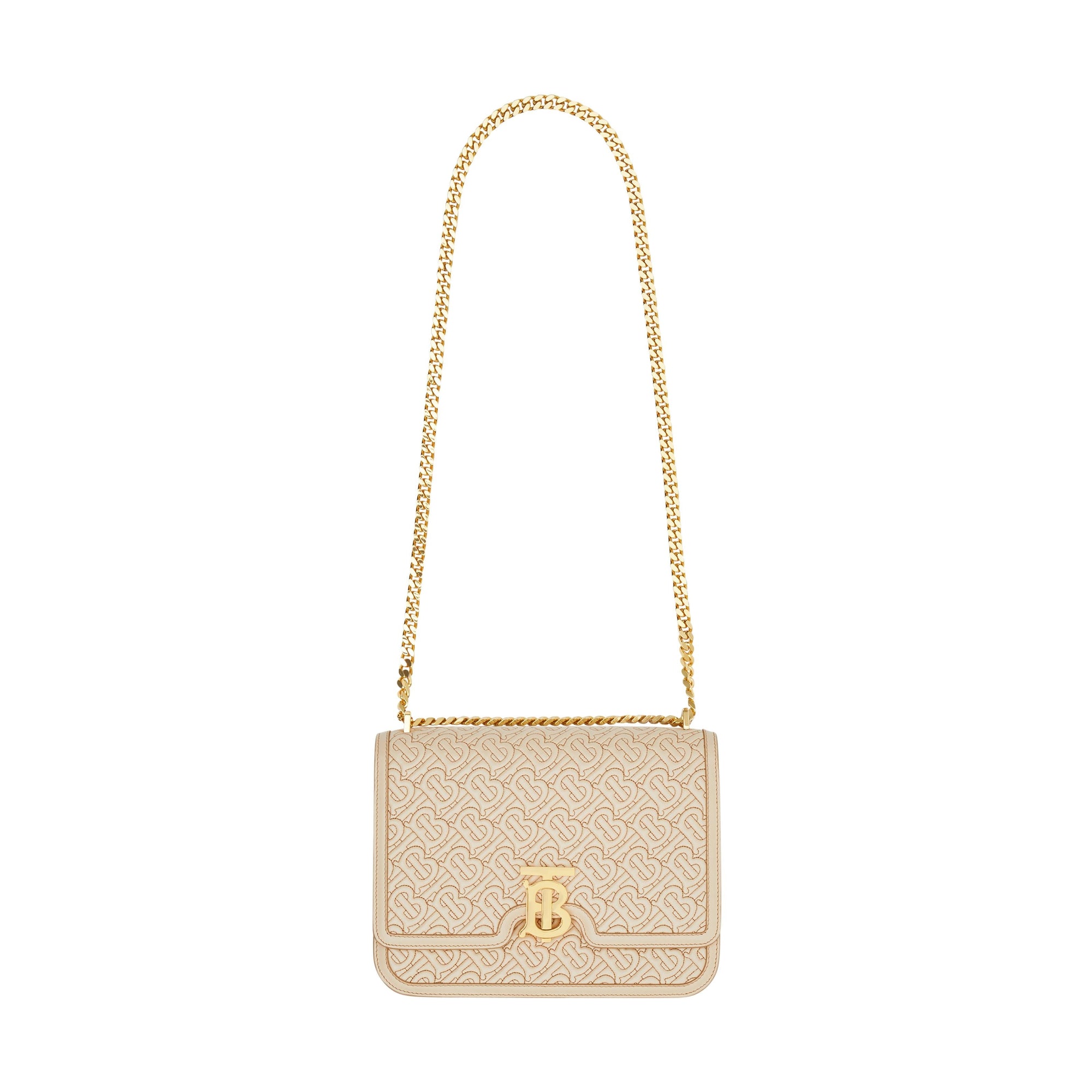 Sac tb moyen en cuir d'agneau monogram matelassé - Sésame