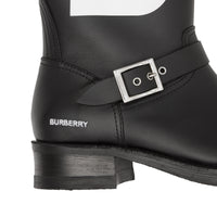 BLACK Bottes de motard en cuir TB