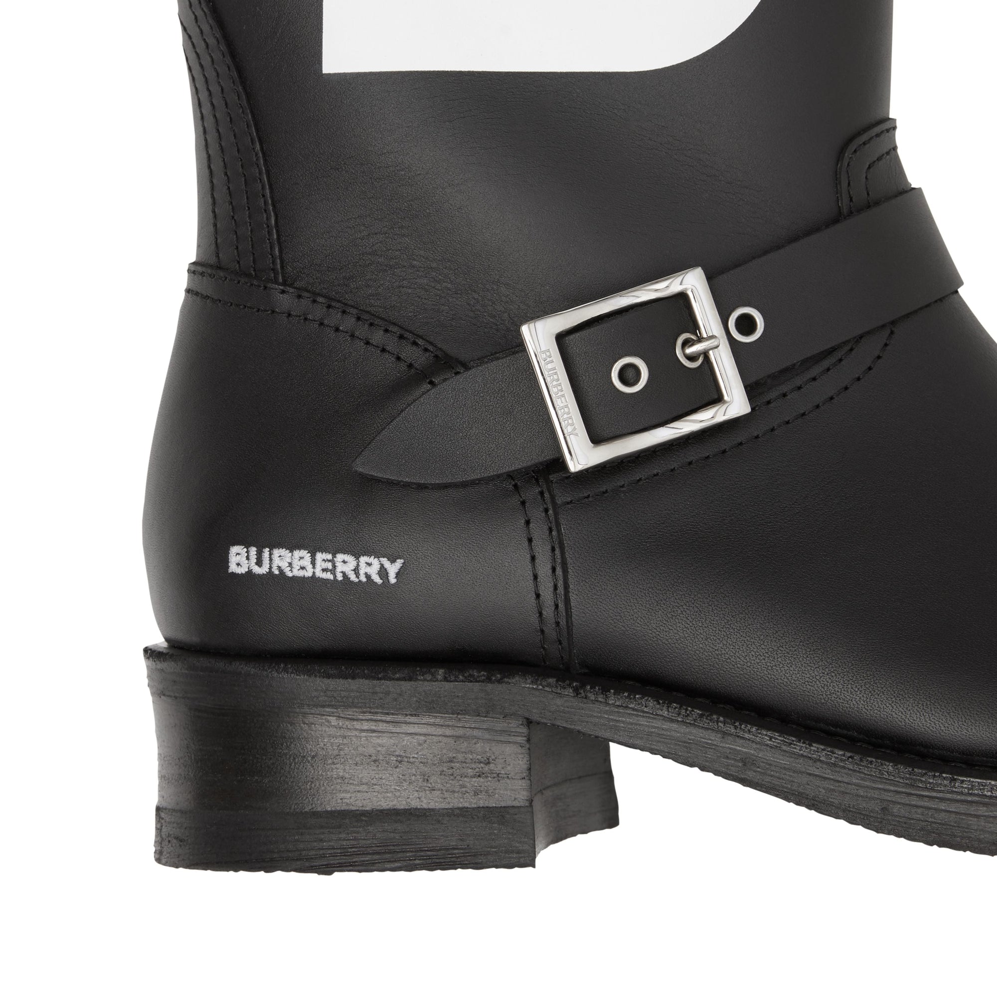 BLACK Bottes de motard en cuir TB