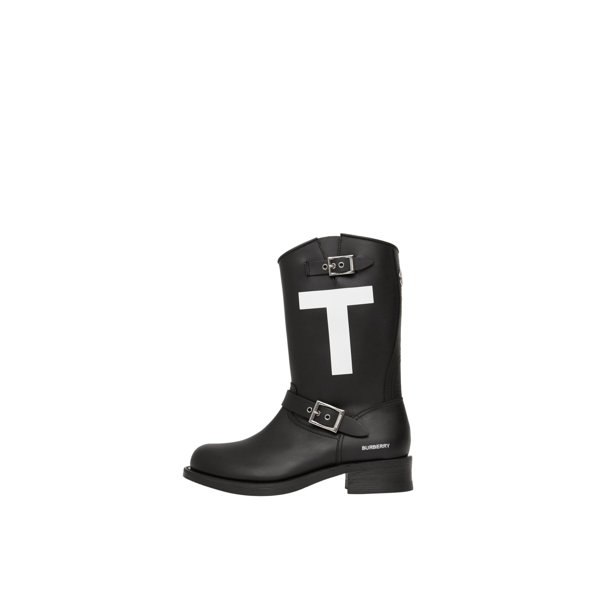 BLACK Bottes de motard en cuir TB