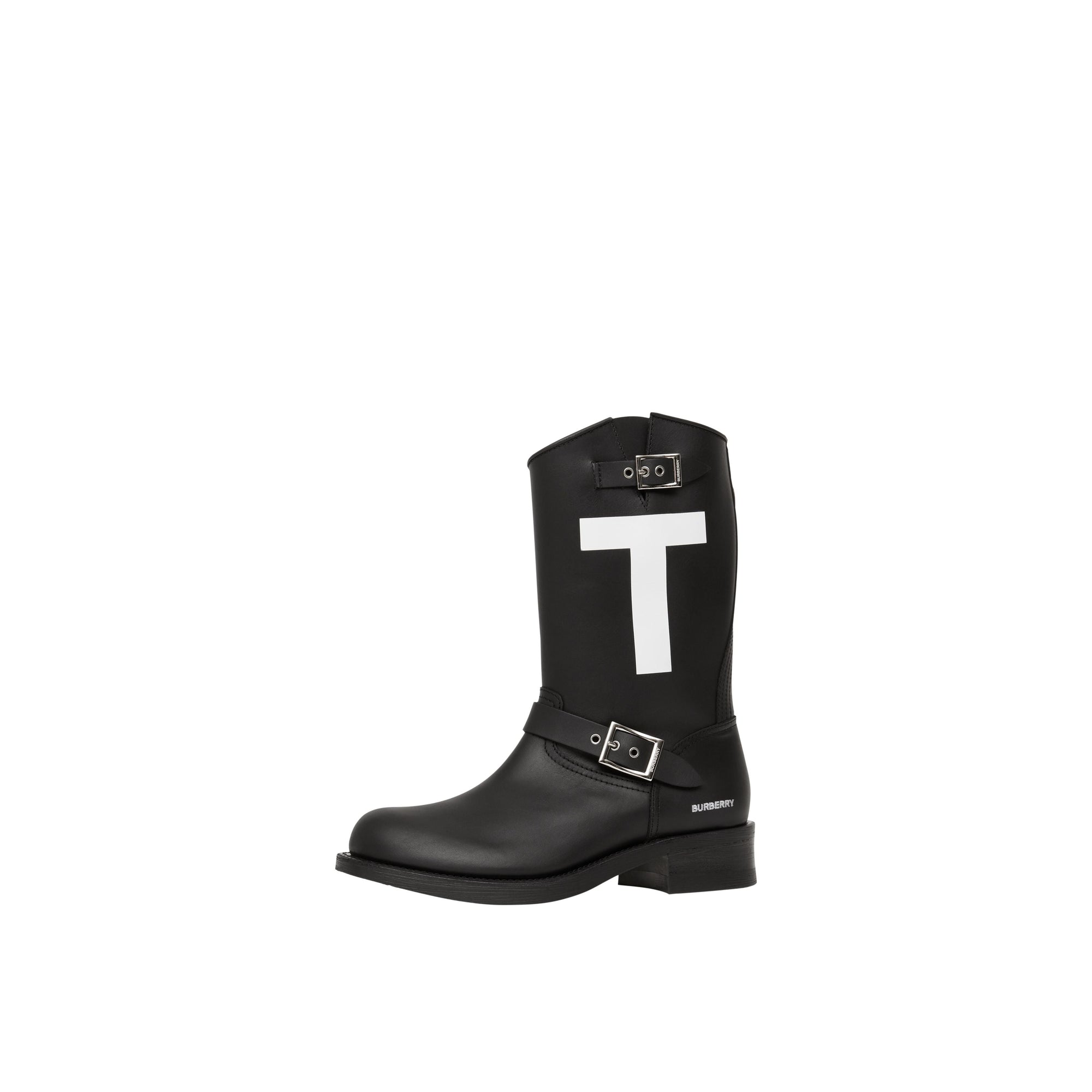 BLACK Bottes de motard en cuir TB
