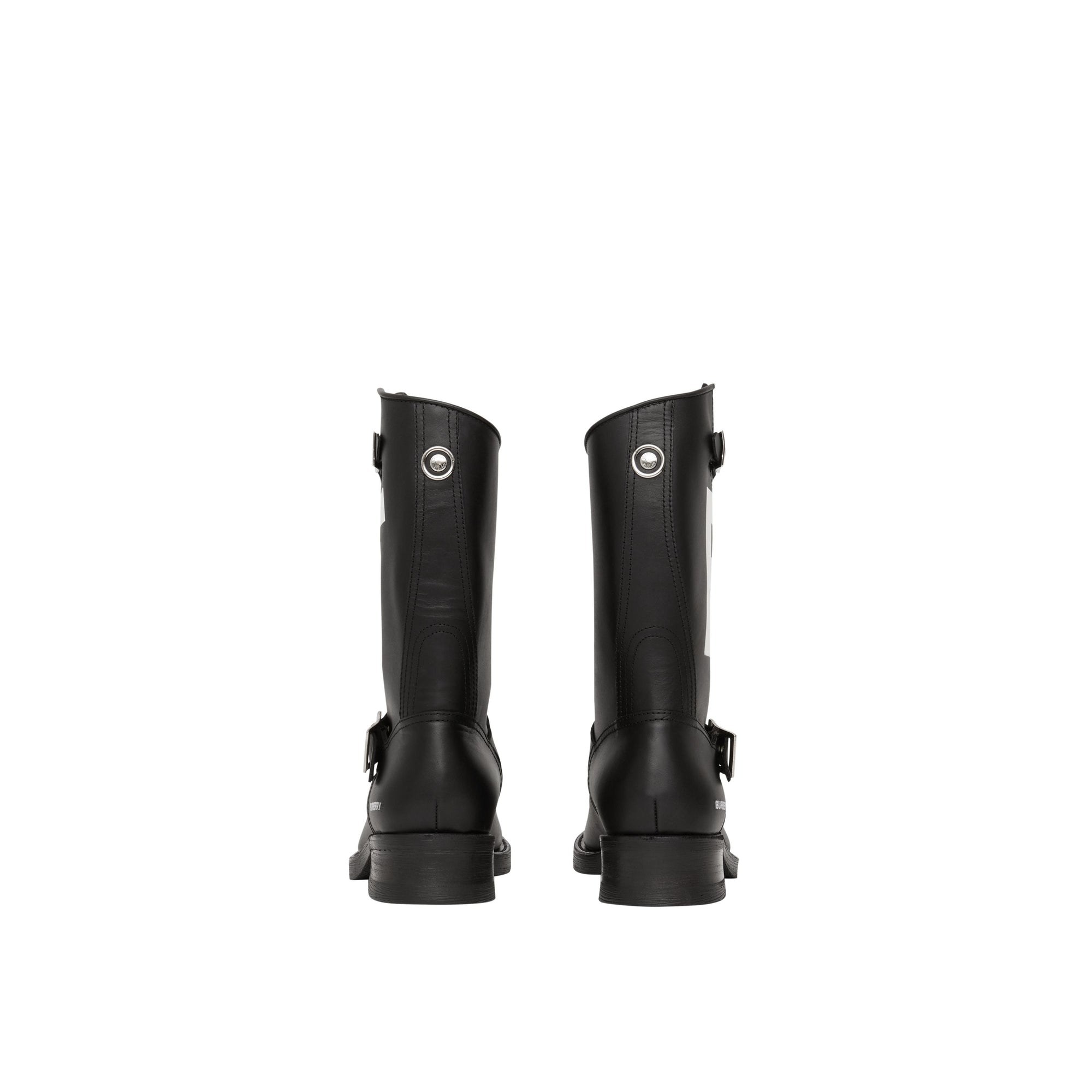 BLACK Bottes de motard en cuir TB