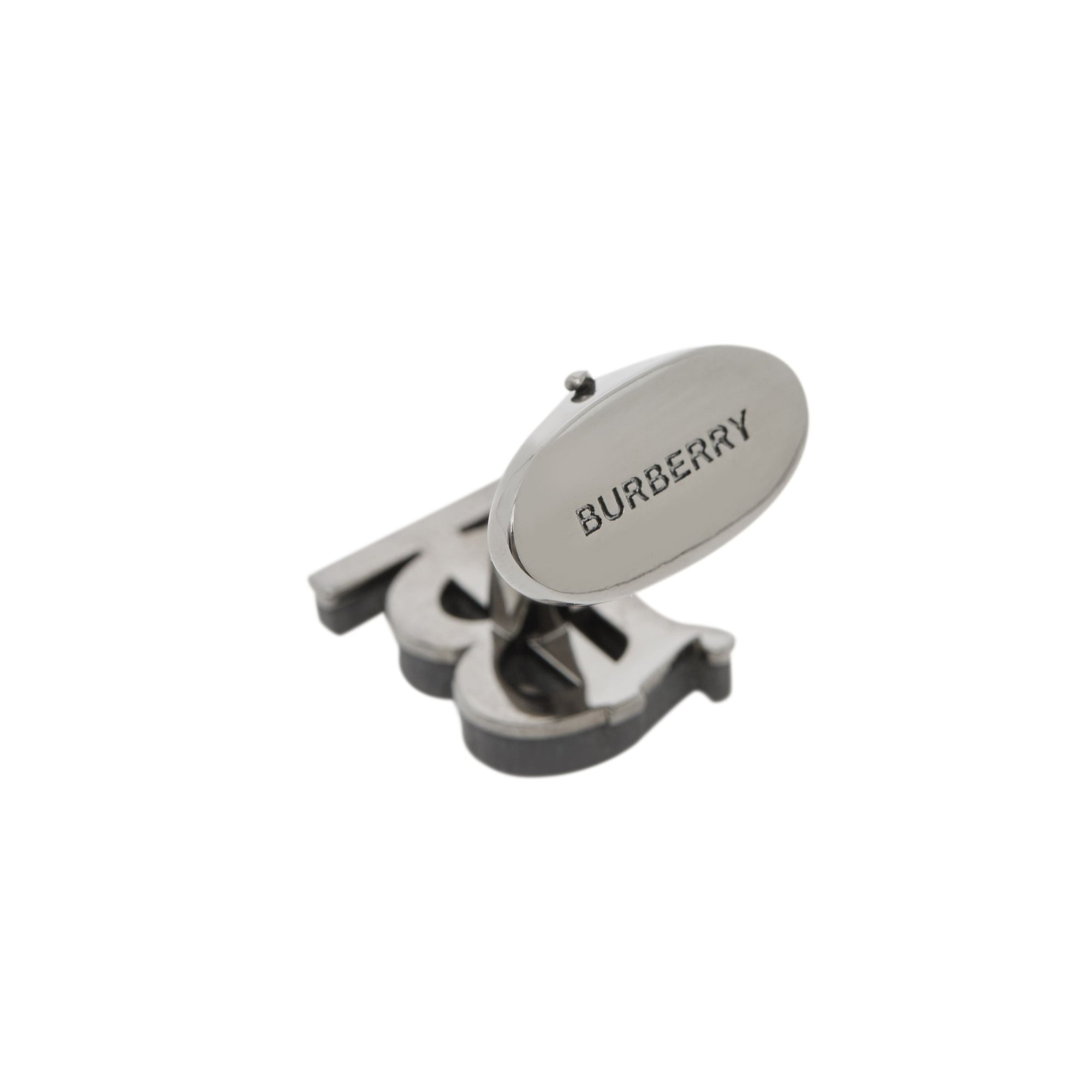 MATTE BLACK Boutons de manchette en résine et plaqués palladium Monogram