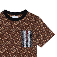 BRIDLE BROWN IP PTTN T-shirt en coton rayé Monogram