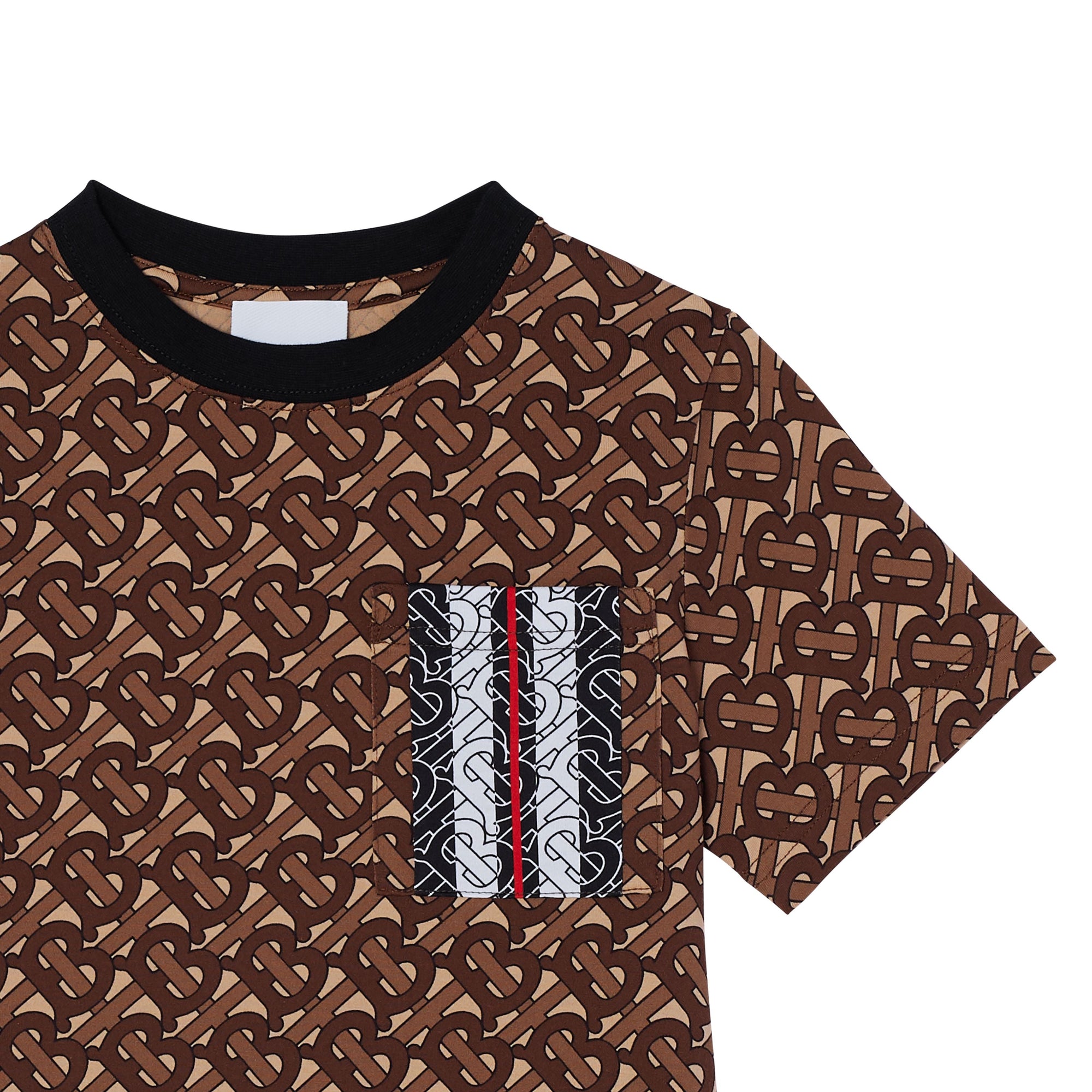 BRIDLE BROWN IP PTTN T-shirt en coton rayé Monogram