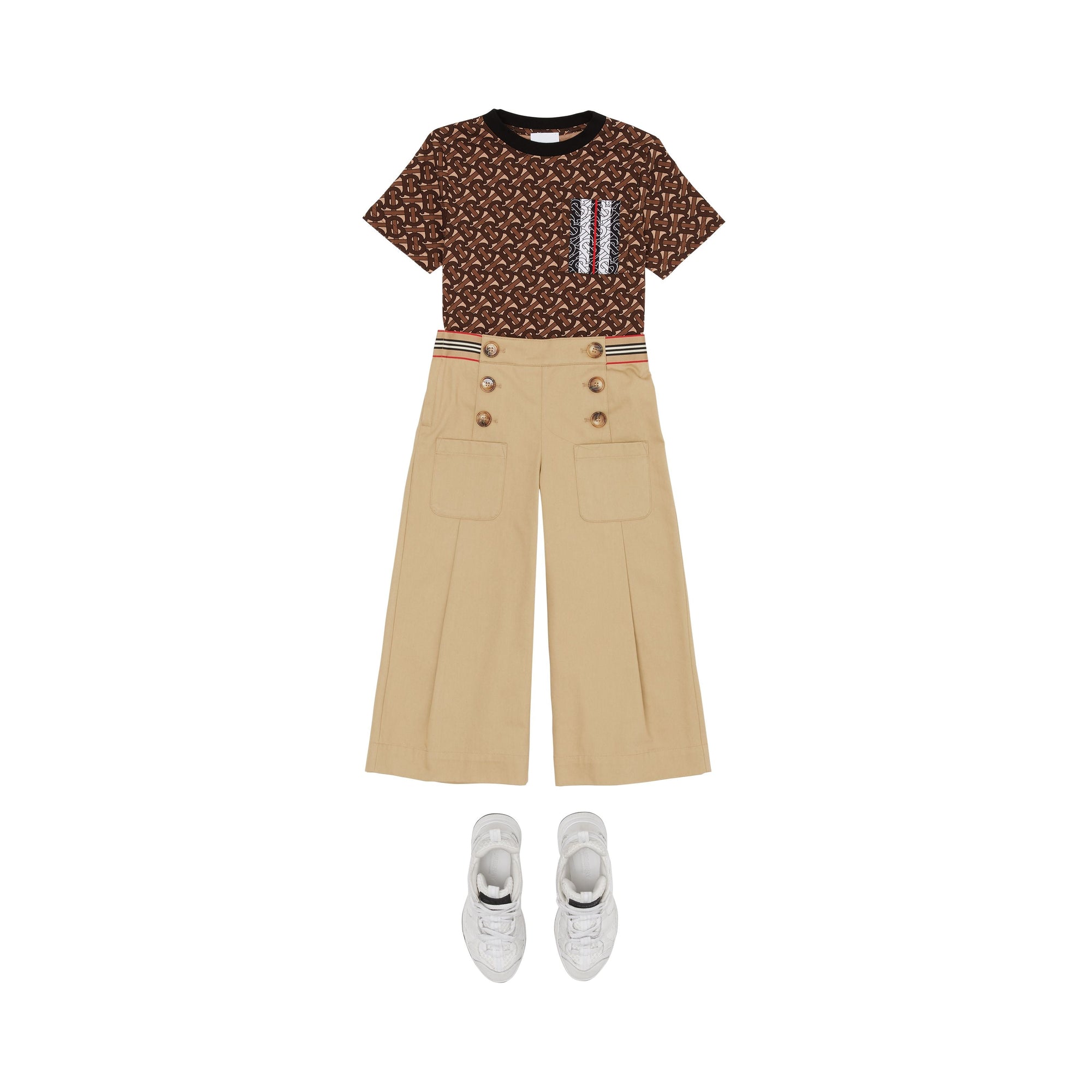 BRIDLE BROWN IP PTTN T-shirt en coton rayé Monogram