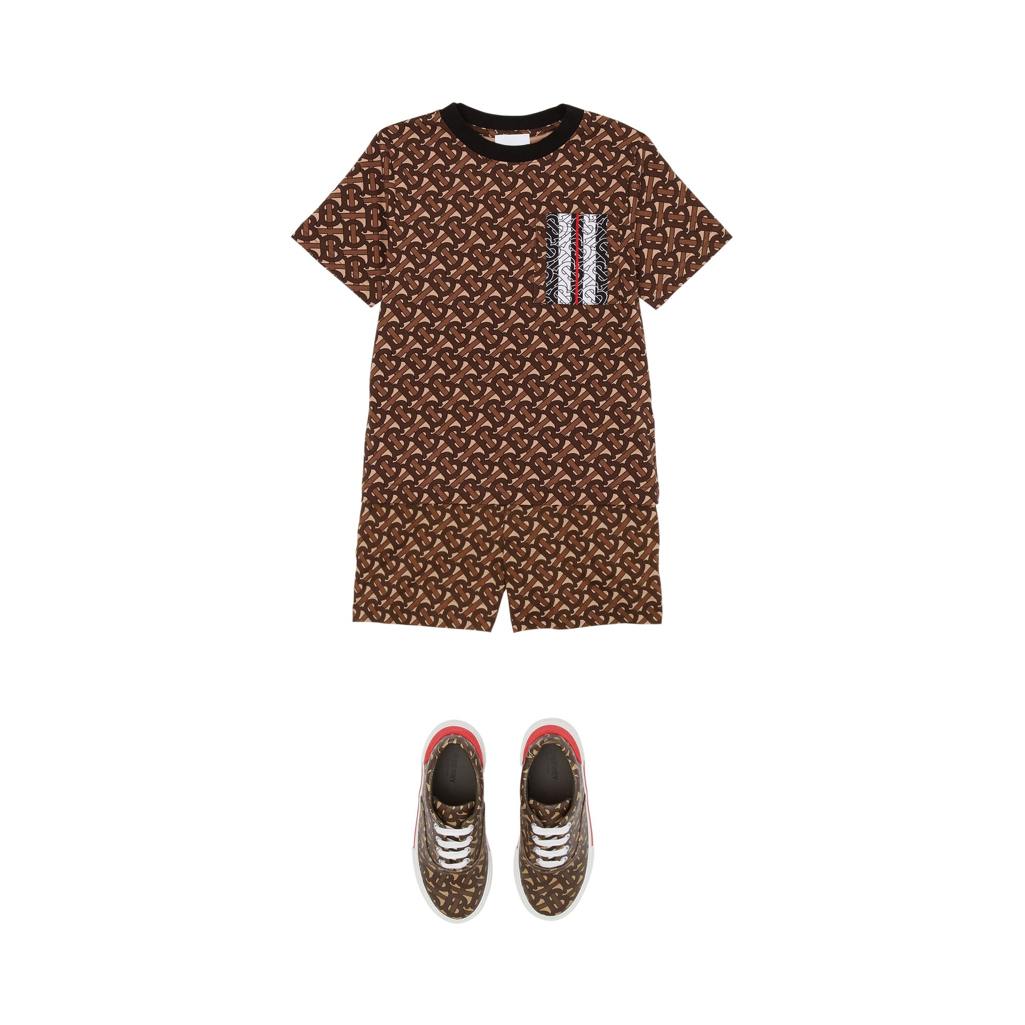BRIDLE BROWN IP PTTN T-shirt en coton rayé Monogram