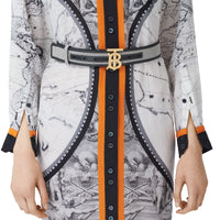 BLACK/BLACK Ceinture en toile et cuir Monogram