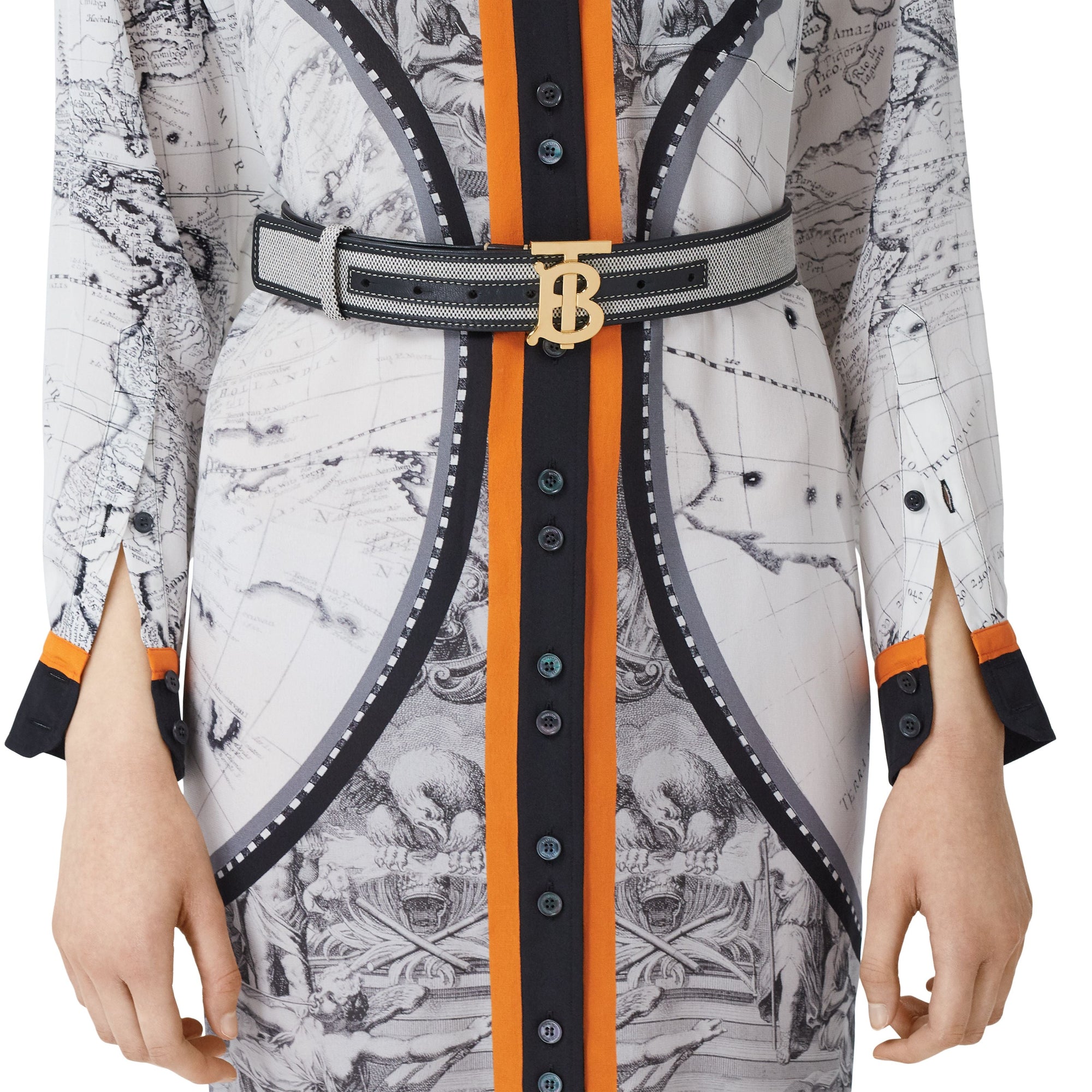 BLACK/BLACK Ceinture en toile et cuir Monogram