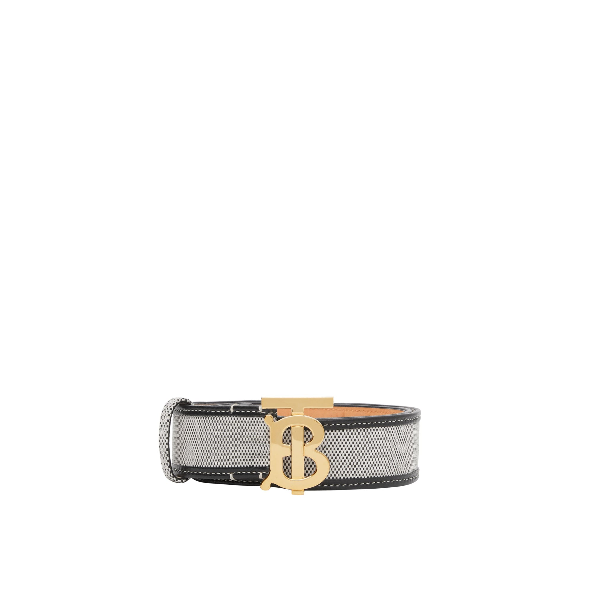 BLACK/BLACK Ceinture en toile et cuir Monogram