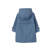 STEEL BLUE CN Paletot en sergé de coton avec capuche amovible