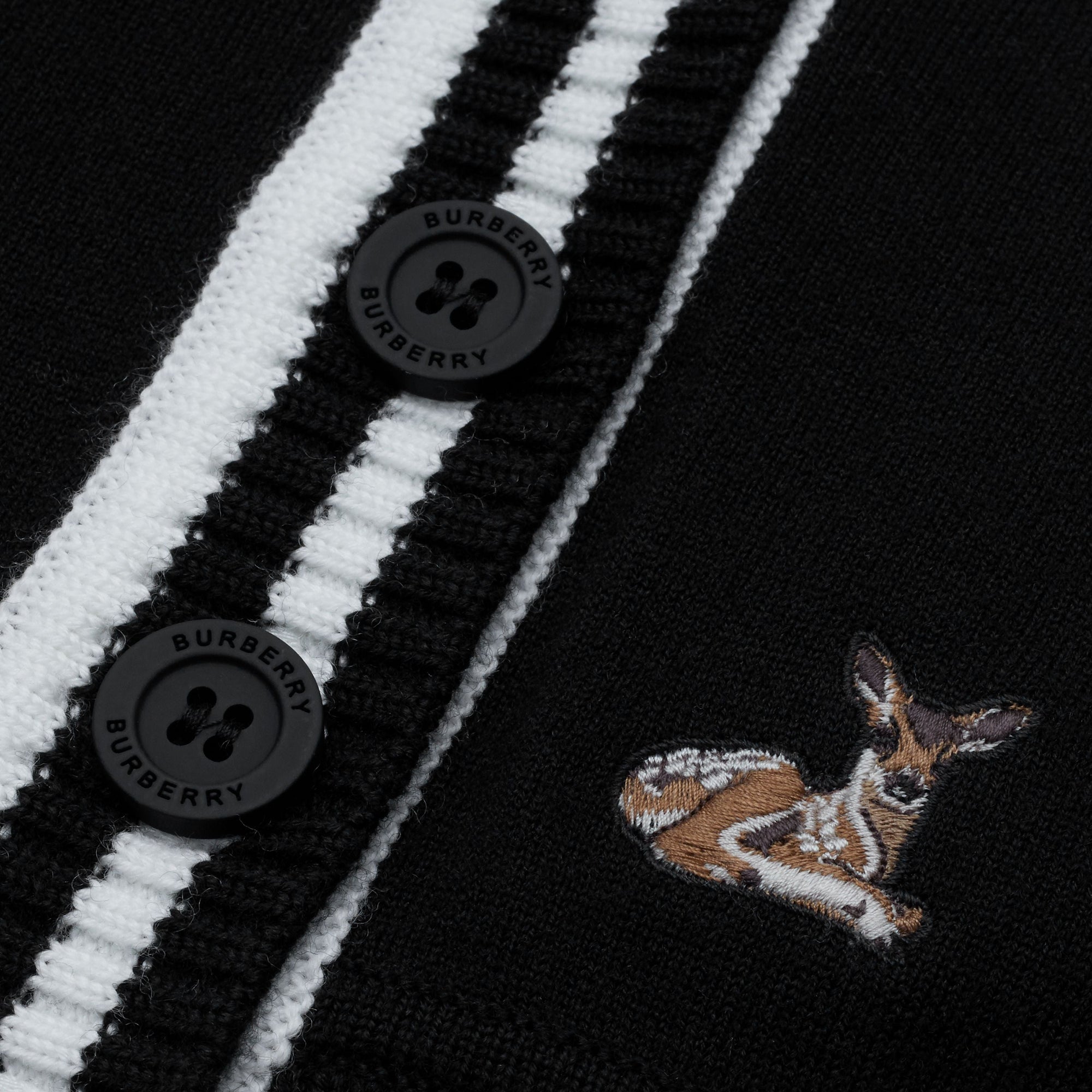 BLACK CN Cardigan en laine mélangée à motif daim