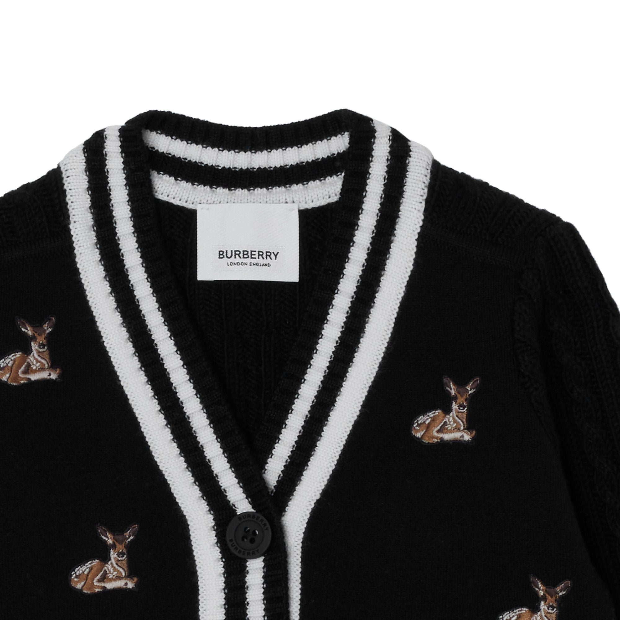 BLACK CN Cardigan en laine mélangée à motif daim