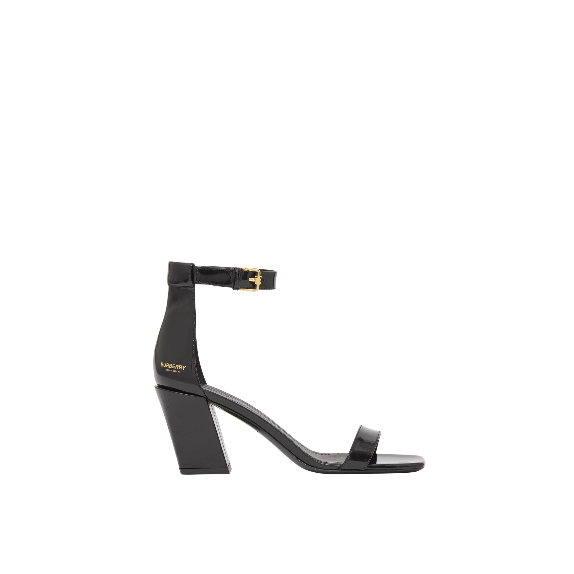 BLACK Sandales en cuir avec logo