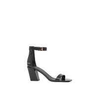 BLACK Sandales en cuir avec logo