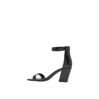 BLACK Sandales en cuir avec logo