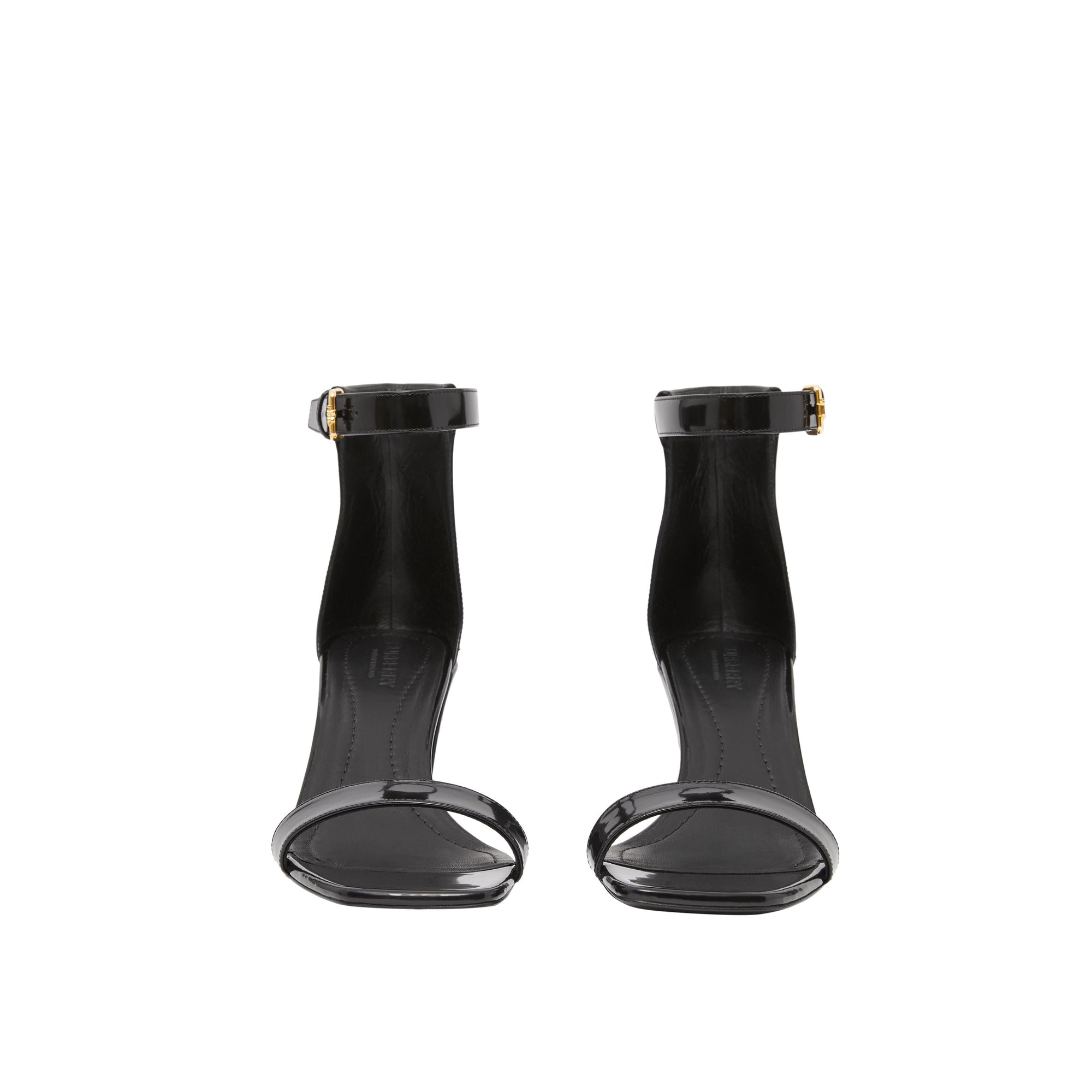 BLACK Sandales en cuir avec logo