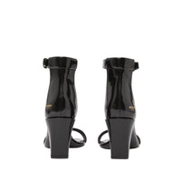 BLACK Sandales en cuir avec logo