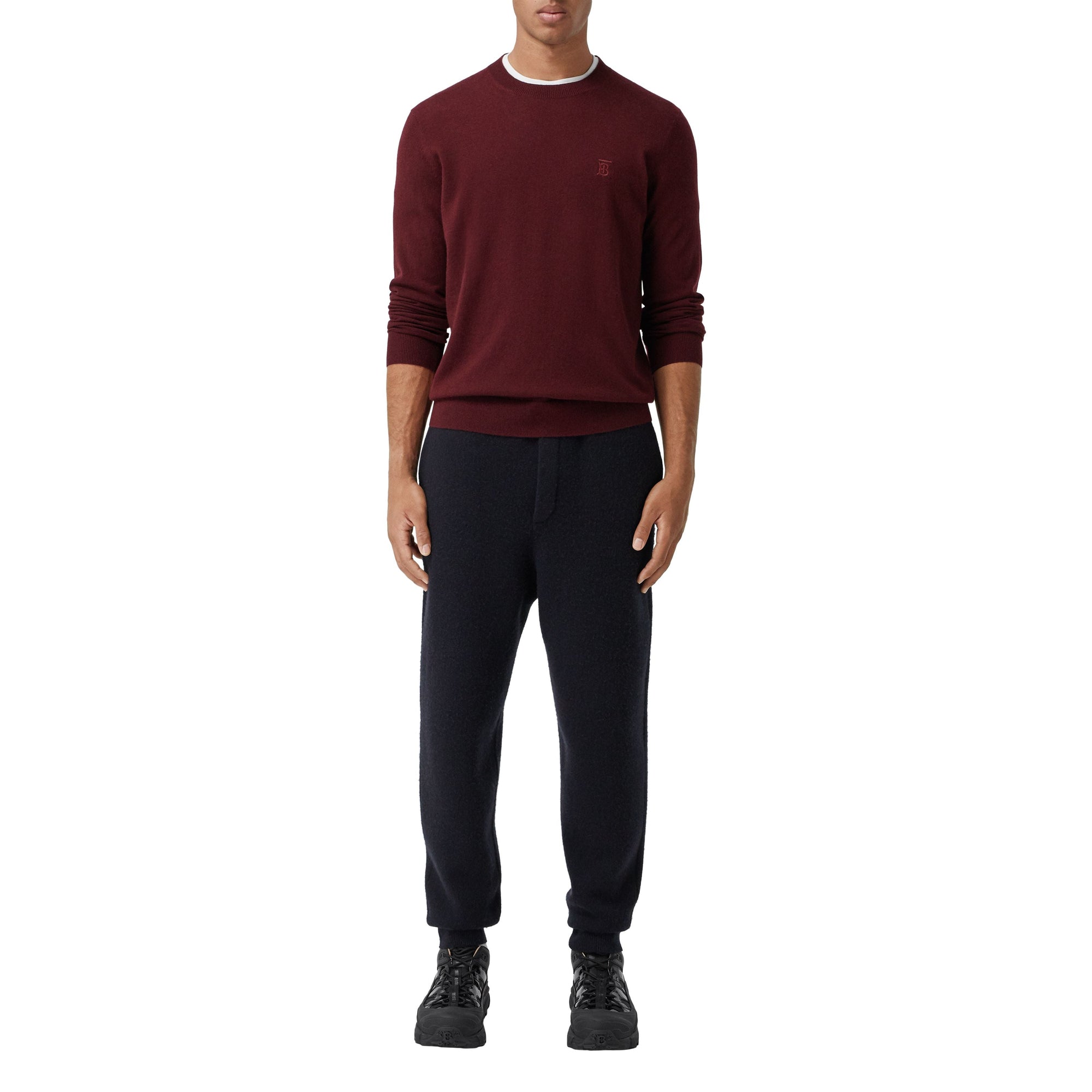 DEEP MERLOT Pull en cachemire Monogram