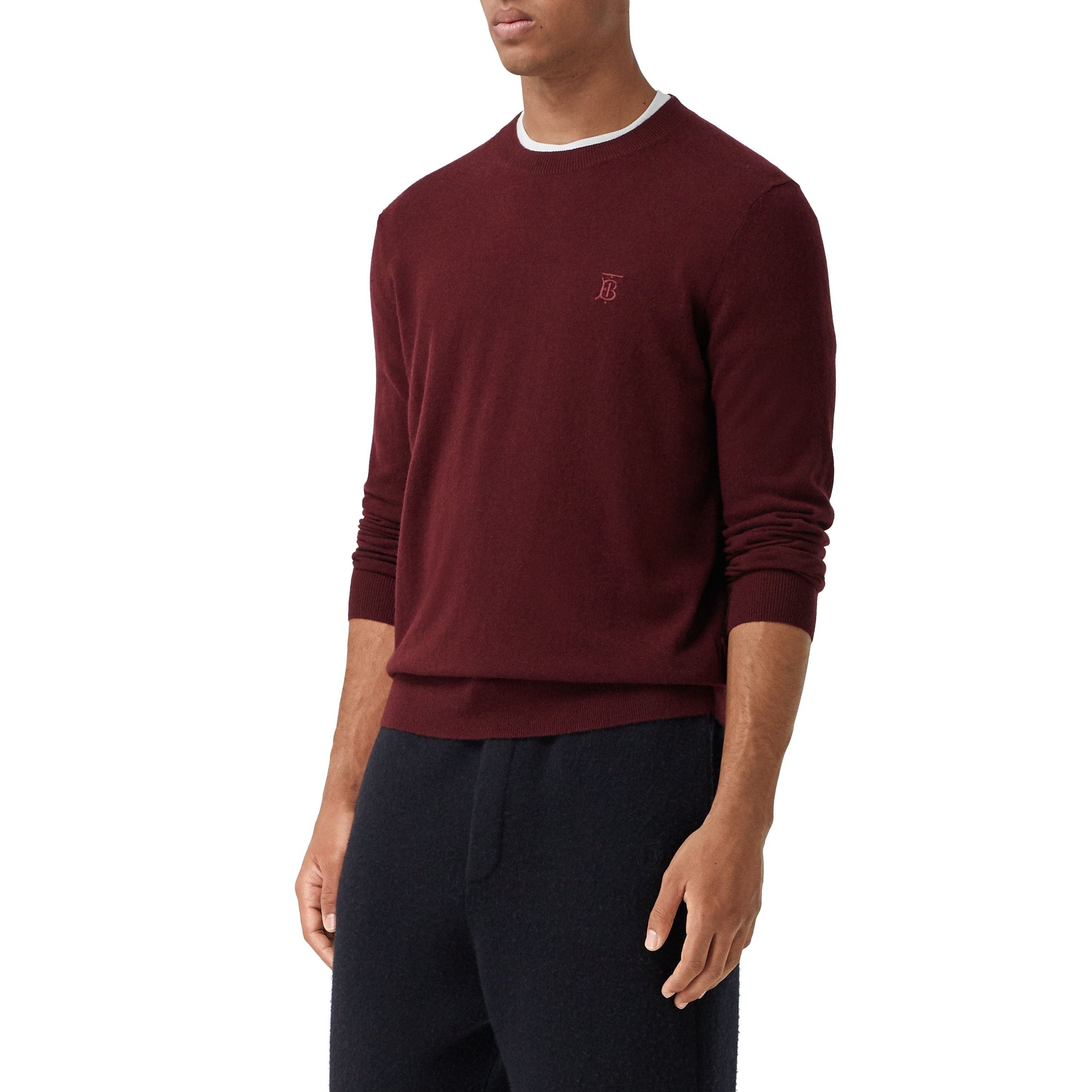 DEEP MERLOT Pull en cachemire Monogram