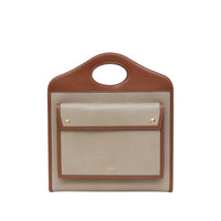 Sac Pocket moyen en cuir de cerf embossé et cuir - Hâle