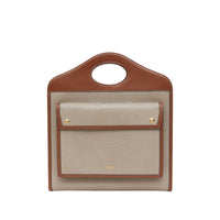 Sac pocket moyen en cuir de cerf embossé et cuir - Hâle
