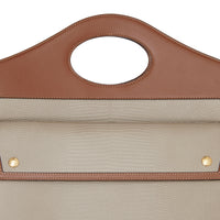 Sac Pocket moyen en cuir de cerf embossé et cuir - Hâle
