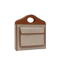 Sac Pocket moyen en cuir de cerf embossé et cuir - Hâle