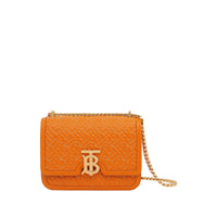 Petit sac tb en cuir d'agneau monogram matelassé - Orange