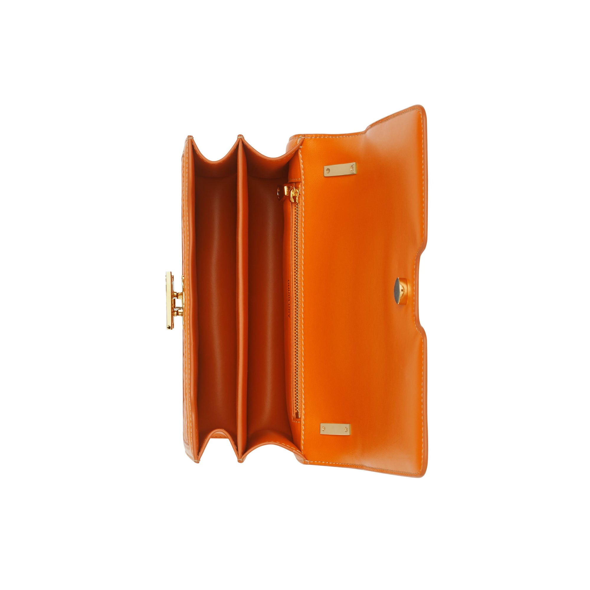 Petit sac tb en cuir d'agneau monogram matelassé - Orange
