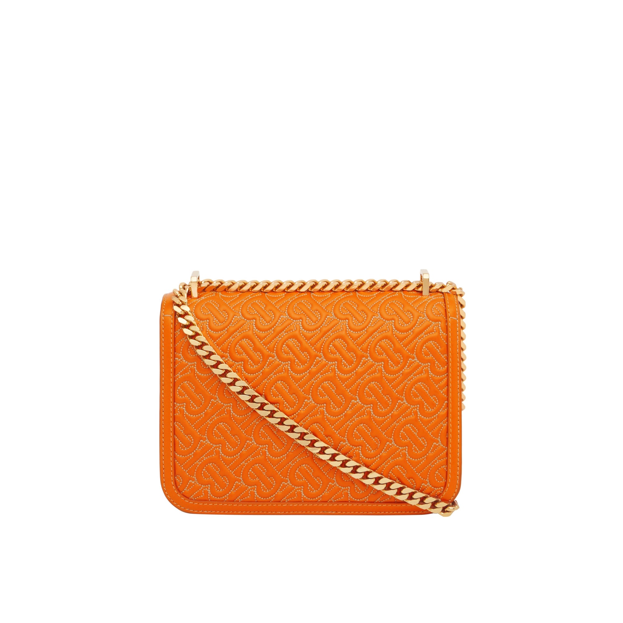 Petit sac tb en cuir d'agneau monogram matelassé - Orange