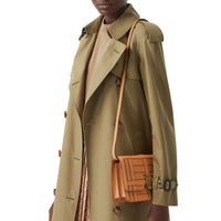 Petit sac TB en cuir tissé - Sable Intense