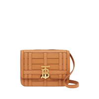 Petit sac TB en cuir tissé - Sable Intense