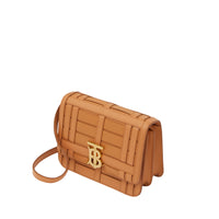Petit sac TB en cuir tissé - Sable Intense